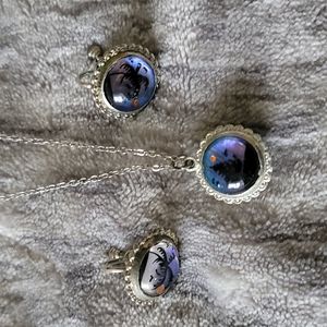 Vintage sterling necklace and earrings